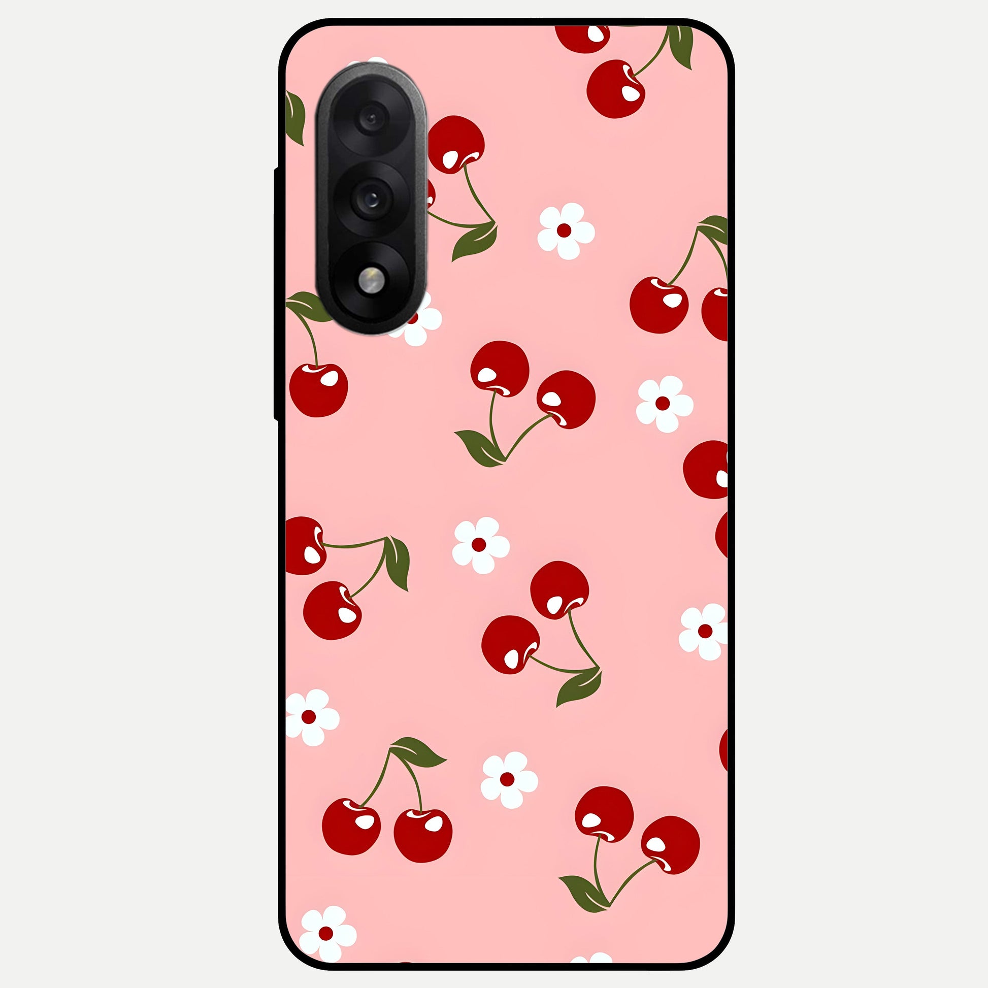  Cherry Love Mood Glass Case For Oneplus Nord 5 back cover – full design glossy printed glass finish