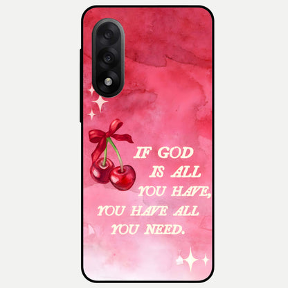  Cherry Quote Glass Case For Oneplus Nord 5 back cover – full design glossy printed glass finish