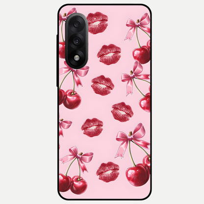  Cherry With Lips Glass Case For Oneplus Nord 5 back cover – full design glossy printed glass finish