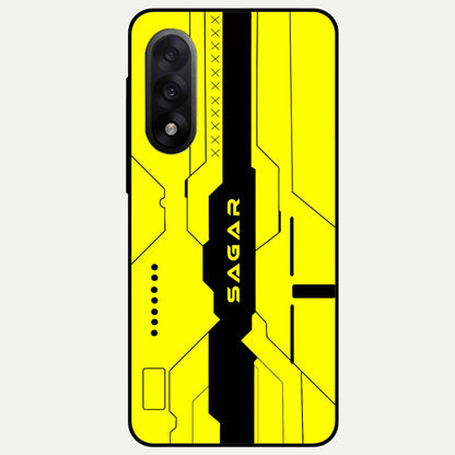  Circuit CYBERPUNK Custom Name Glass Case For Oneplus Nord 5 back cover – full design glossy printed glass finish