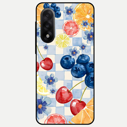  Citrus Bloom Joy Glass Case For Oneplus Nord 5 back cover – full design glossy printed glass finish