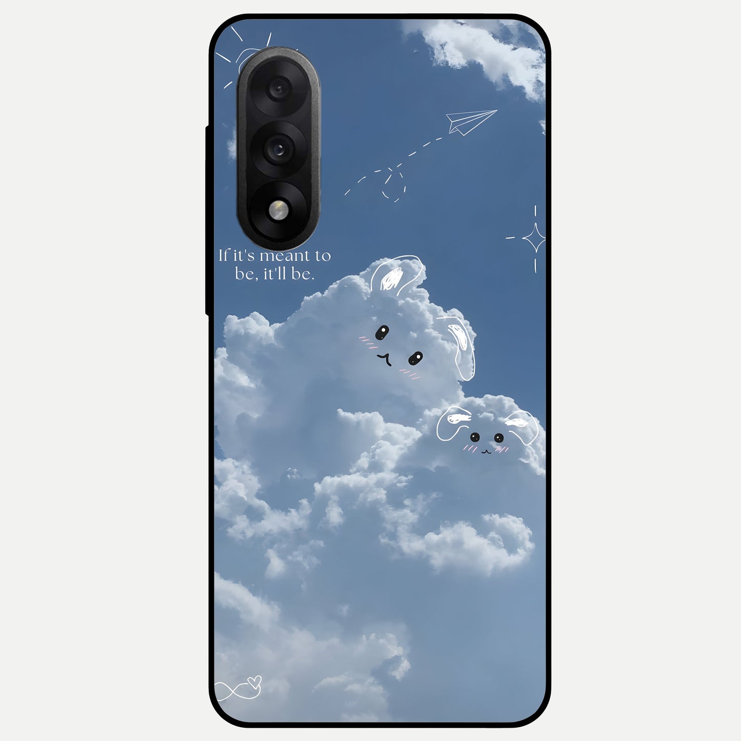  Cloud Bunny Dreams Glass Case For Oneplus Nord 5 back cover – full design glossy printed glass finish