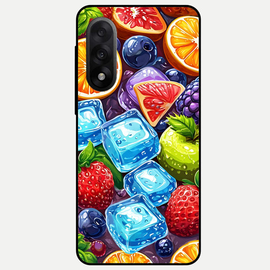  Colorful Fruits with Ice Glass Case For Oneplus Nord 5 back cover – full design glossy printed glass finish