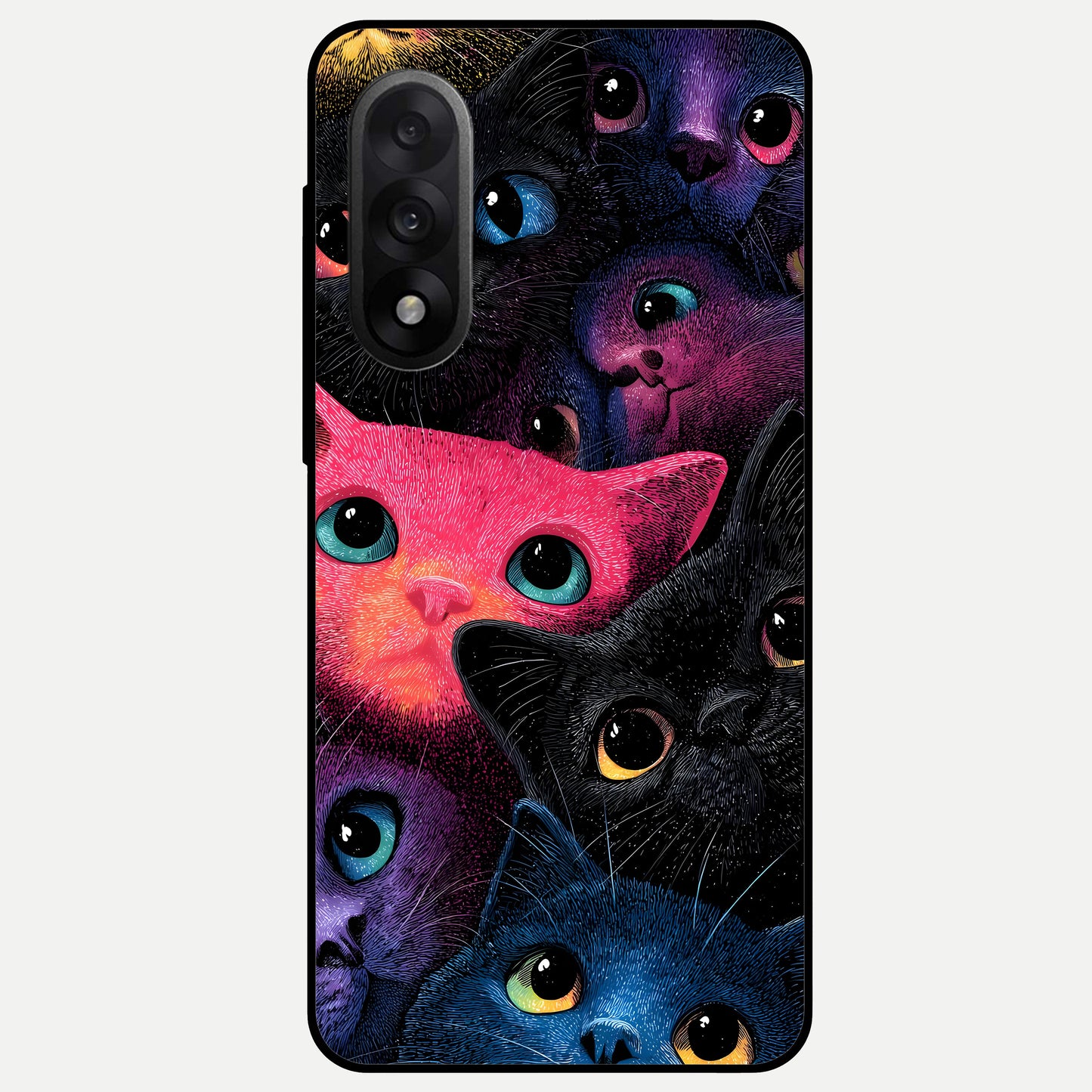  Cosmic Cats Dreams Glass Case For Oneplus Nord 5 back cover – full design glossy printed glass finish