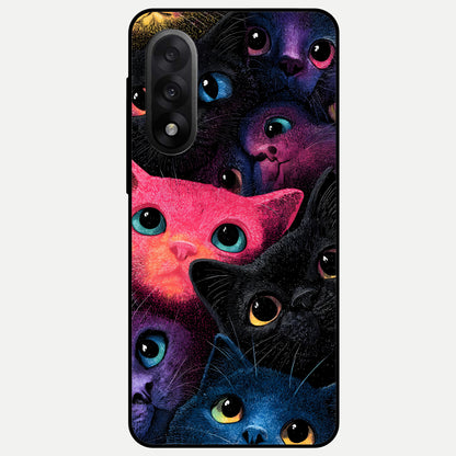  Cosmic Cats Dreams Glass Case For Oneplus Nord 5 back cover – full design glossy printed glass finish