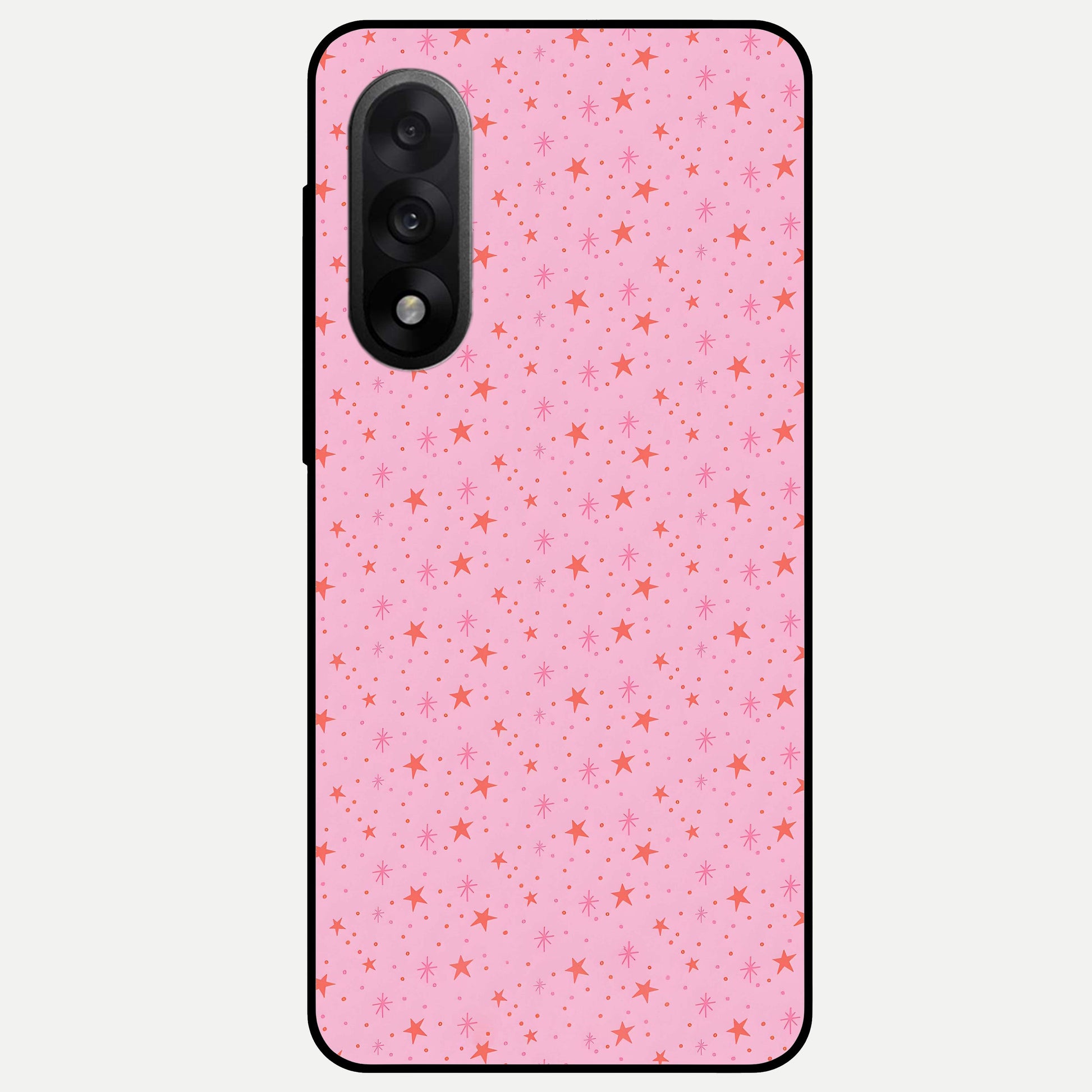  Cosmic Pink Sparkle Glass Case For Oneplus Nord 5 back cover – full design glossy printed glass finish