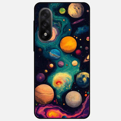  Cosmic Planet Journey Glass Case For Oneplus Nord 5 back cover – full design glossy printed glass finish