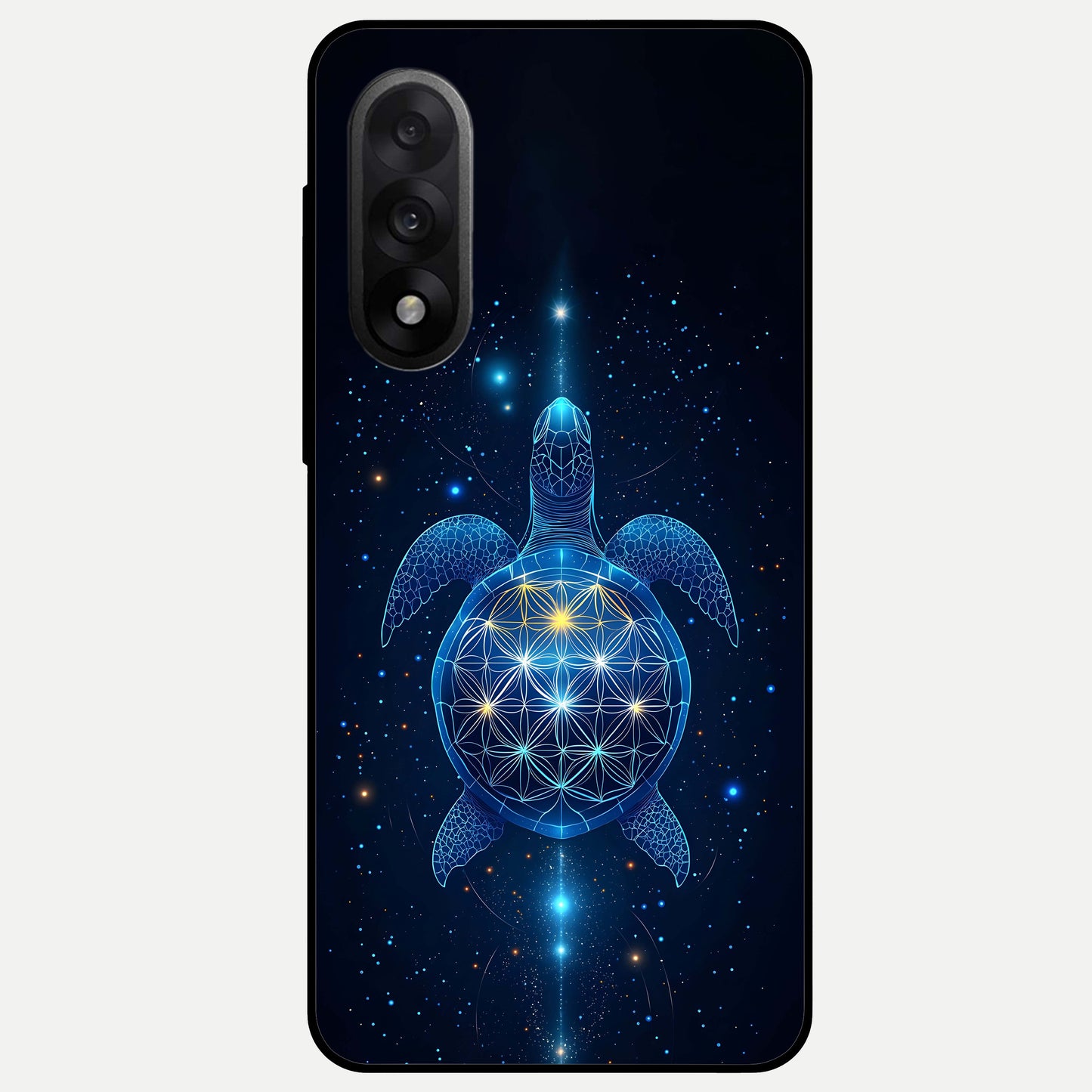  Crimson Blue Turtle Glass Case For Oneplus Nord 5 back cover – full design glossy printed glass finish