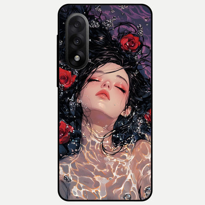  Crimson Rose Serenity Glass Case For Oneplus Nord 5 back cover – full design glossy printed glass finish