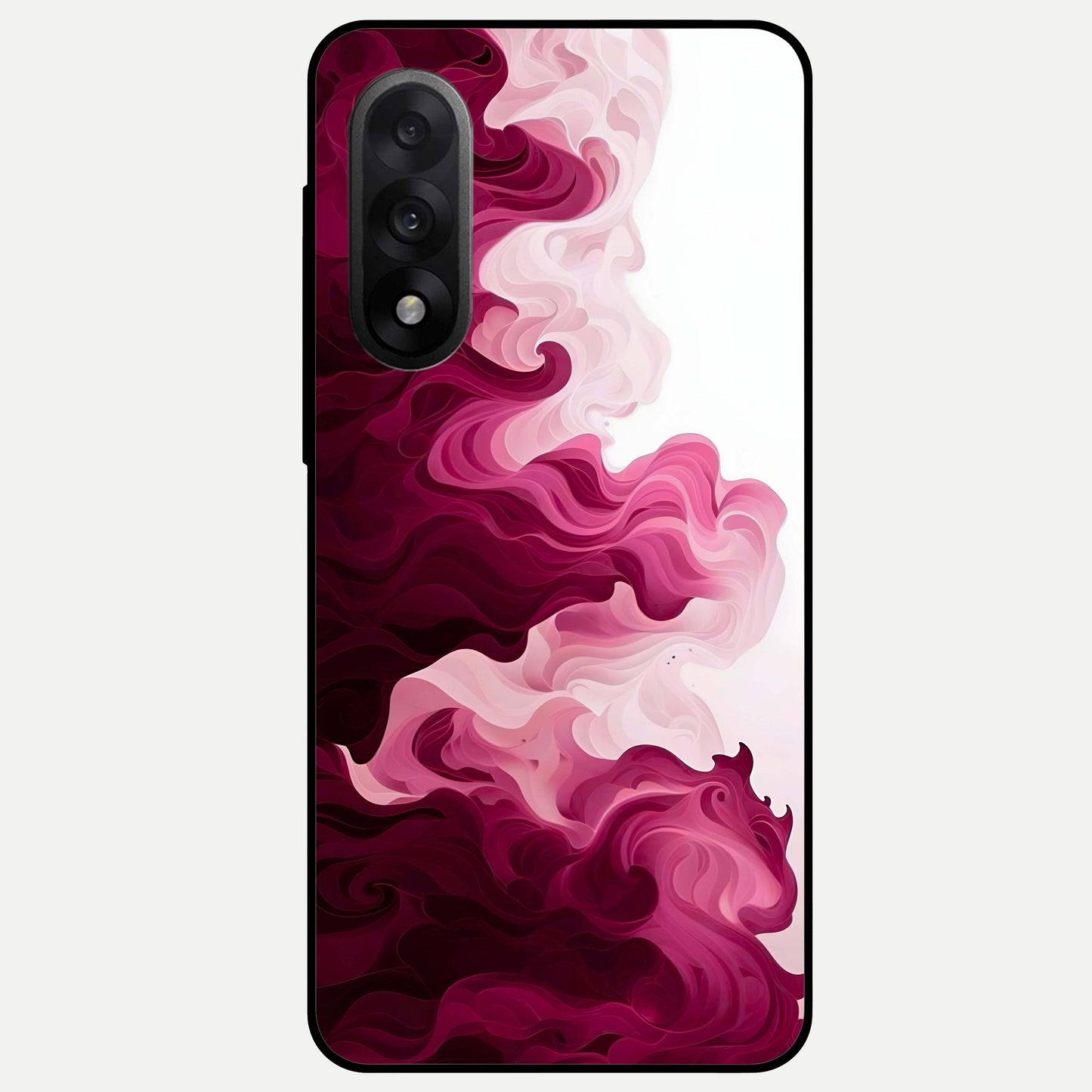  Crimson Wave Flow Glass Case For Oneplus Nord 5 back cover – full design glossy printed glass finish