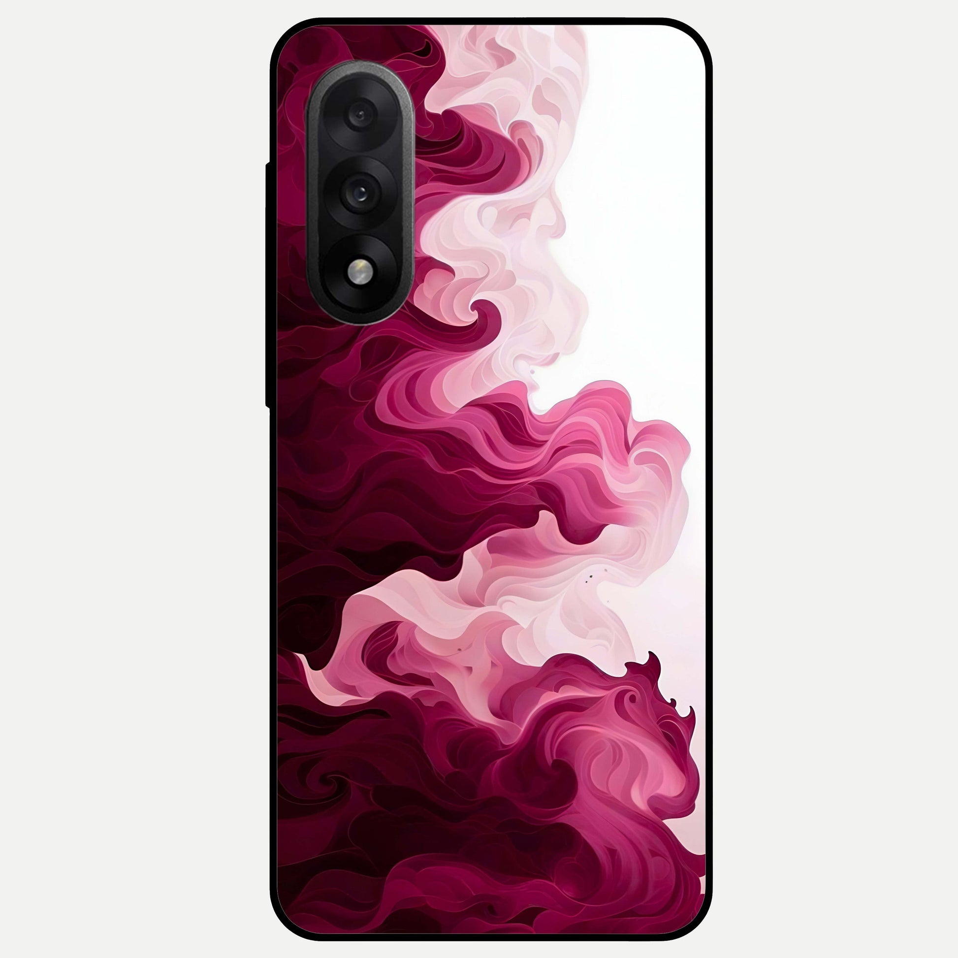  Crimson Wave Flow Glass Case For Oneplus Nord 5 back cover – full design glossy printed glass finish