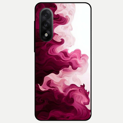  Crimson Wave Flow Glass Case For Oneplus Nord 5 back cover – full design glossy printed glass finish
