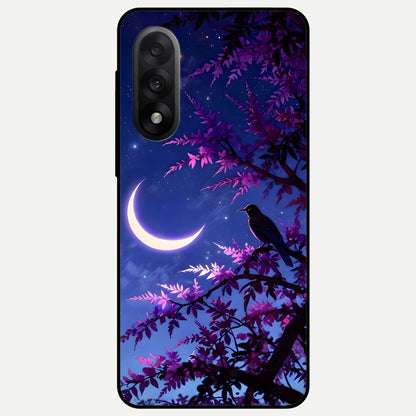  Crow And Moon Scenery Glass Case For Oneplus Nord 5 back cover – full design glossy printed glass finish
