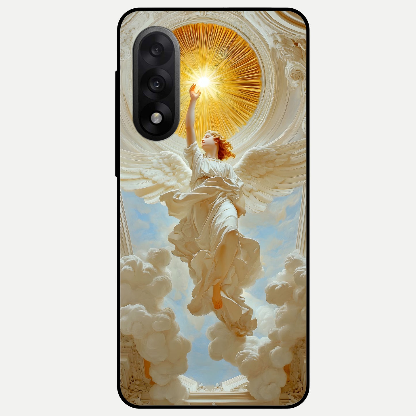  Divine Light Angel Glass Case For Oneplus Nord 5 back cover – full design glossy printed glass finish