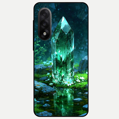  Emerald Light Crystal Glass Case For Oneplus Nord 5 back cover – full design glossy printed glass finish