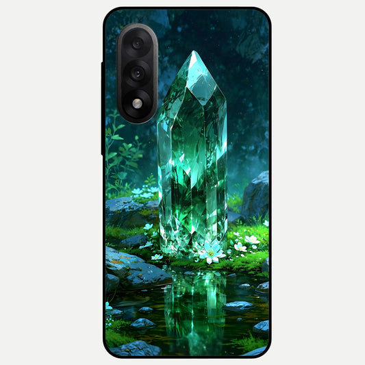  Emerald Light Crystal Glass Case For Oneplus Nord 5 back cover – full design glossy printed glass finish