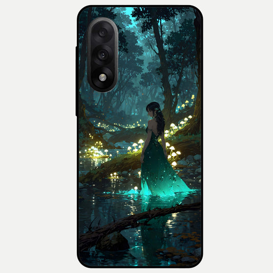  Enchanted Forest Glow Glass Case For Oneplus Nord 5 back cover – full design glossy printed glass finish