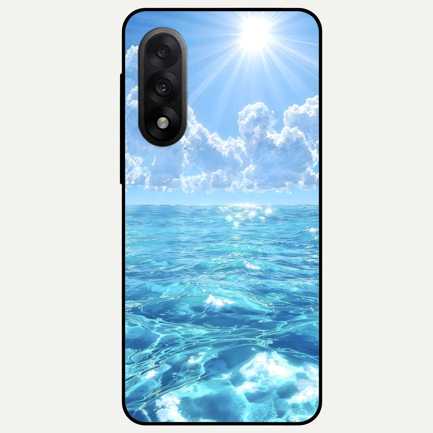  Endless Ocean Horizon Glass Case For Oneplus Nord 5 back cover – full design glossy printed glass finish