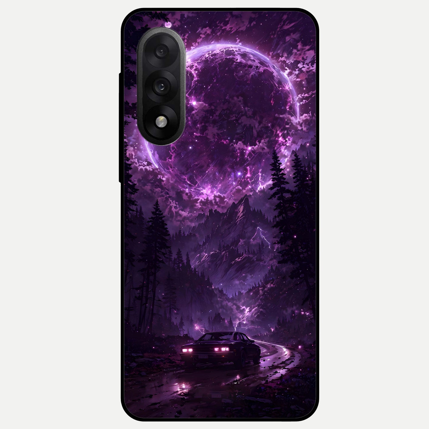  Eternal Cosmic Drive Glass Case For Oneplus Nord 5 back cover – full design glossy printed glass finish