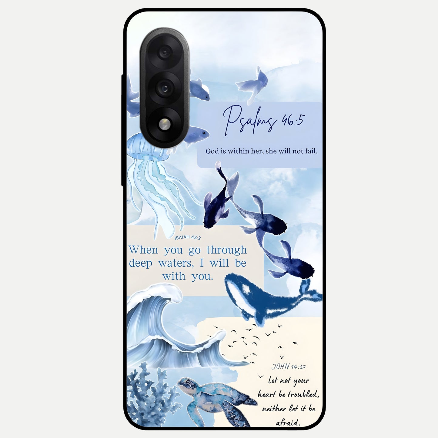  Faithful Ocean Promise Glass Case For Oneplus Nord 5 back cover – full design glossy printed glass finish