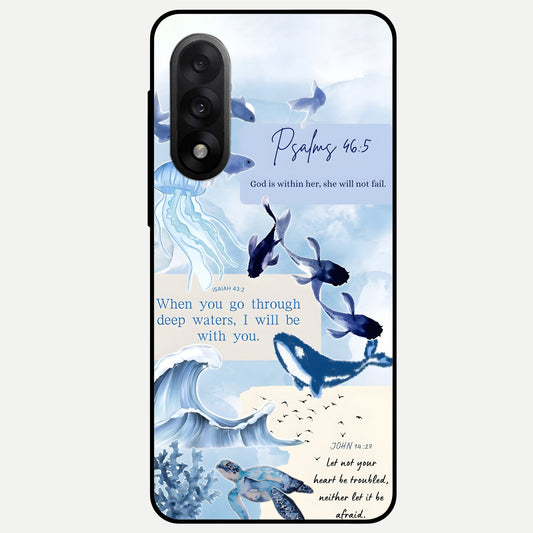  Faithful Ocean Promise Glass Case For Oneplus Nord 5 back cover – full design glossy printed glass finish