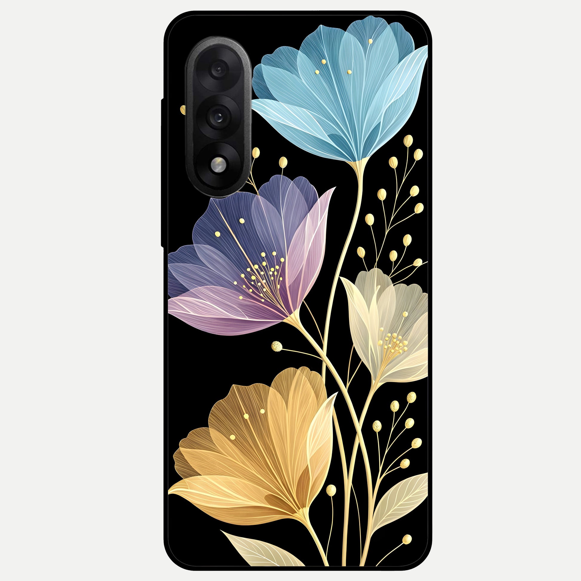  Flower Bloom Glow Glass Case For Oneplus Nord 5 back cover – full design glossy printed glass finish