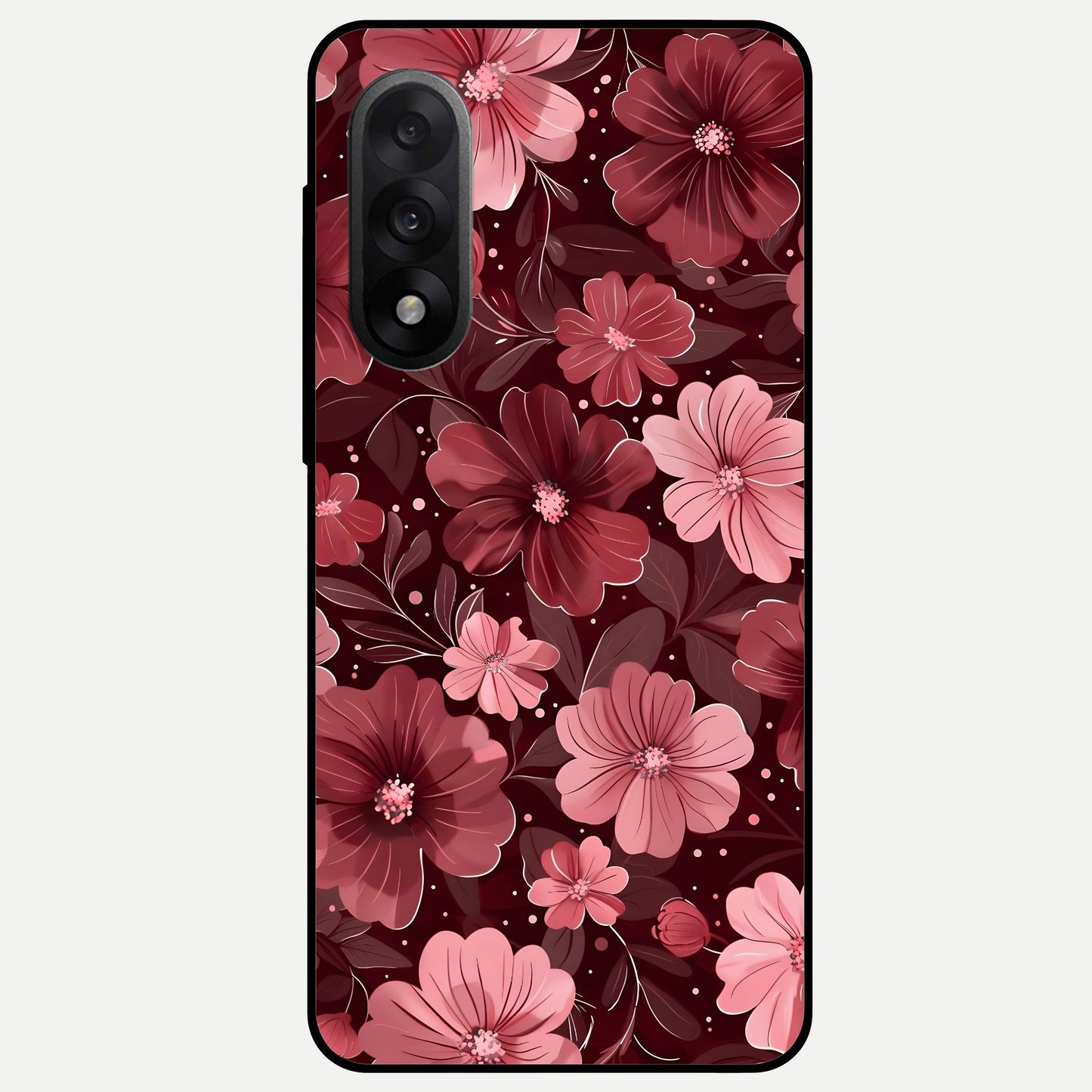  Flower Blush Bloom Glass Case For Oneplus Nord 5 back cover – full design glossy printed glass finish