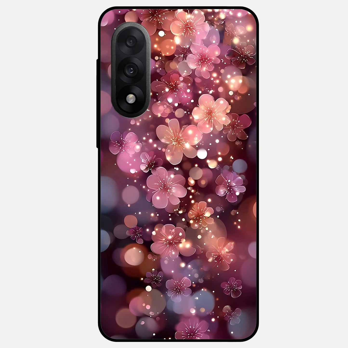  Glowing Petal Bliss Glass Case For Oneplus Nord 5 back cover – full design glossy printed glass finish