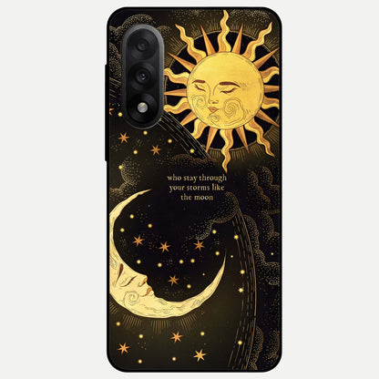  Golden Lunar Love Glass Case For Oneplus Nord 5 back cover – full design glossy printed glass finish