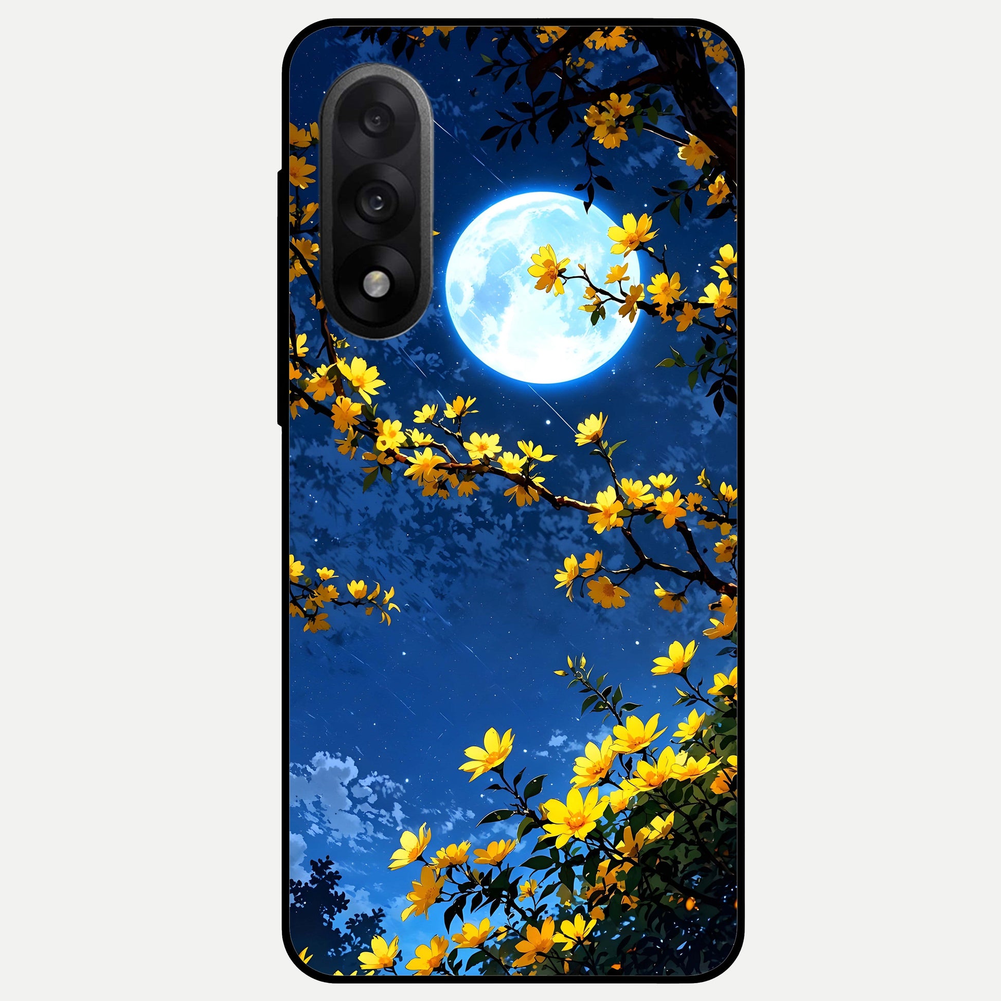  Golden Night Glow Glass Case For Oneplus Nord 5 back cover – full design glossy printed glass finish