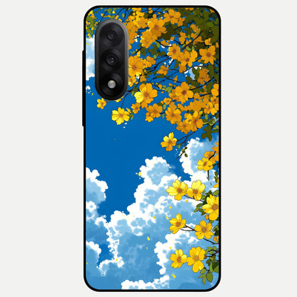  Golden Petal Sky Glass Case For Oneplus Nord 5 back cover – full design glossy printed glass finish