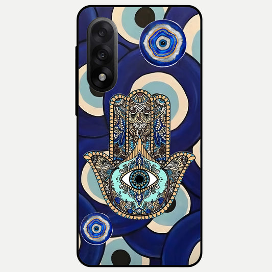  Hamsa Divine Guard Glass Case For Oneplus Nord 5 back cover – full design glossy printed glass finish