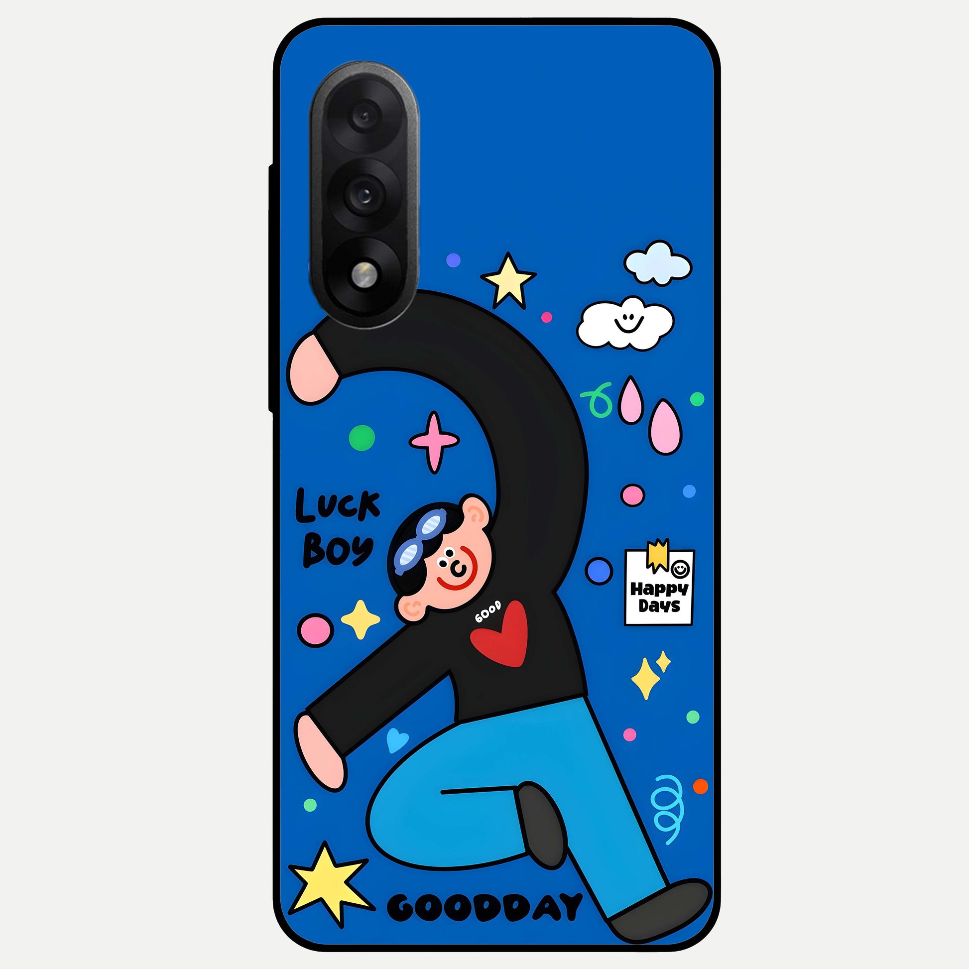  Happy Luck Vibe Glass Case For Oneplus Nord 5 back cover – full design glossy printed glass finish