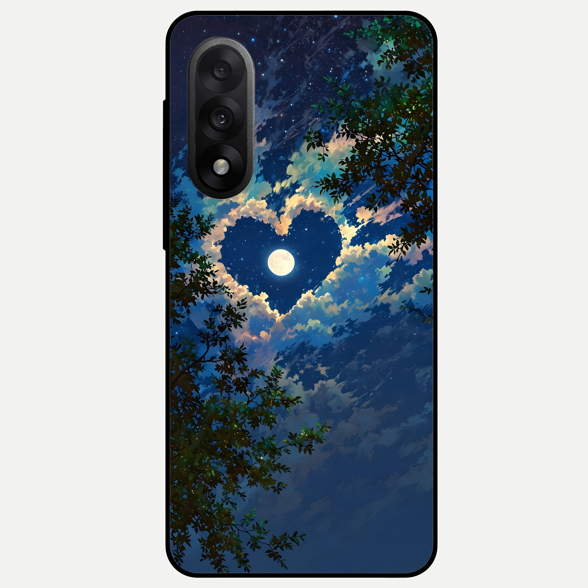  Heart With Moon Sky Glass Case For Oneplus Nord 5 back cover – full design glossy printed glass finish
