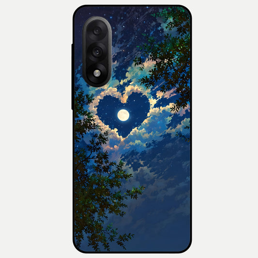  Heart With Moon Sky Glass Case For Oneplus Nord 5 back cover – full design glossy printed glass finish