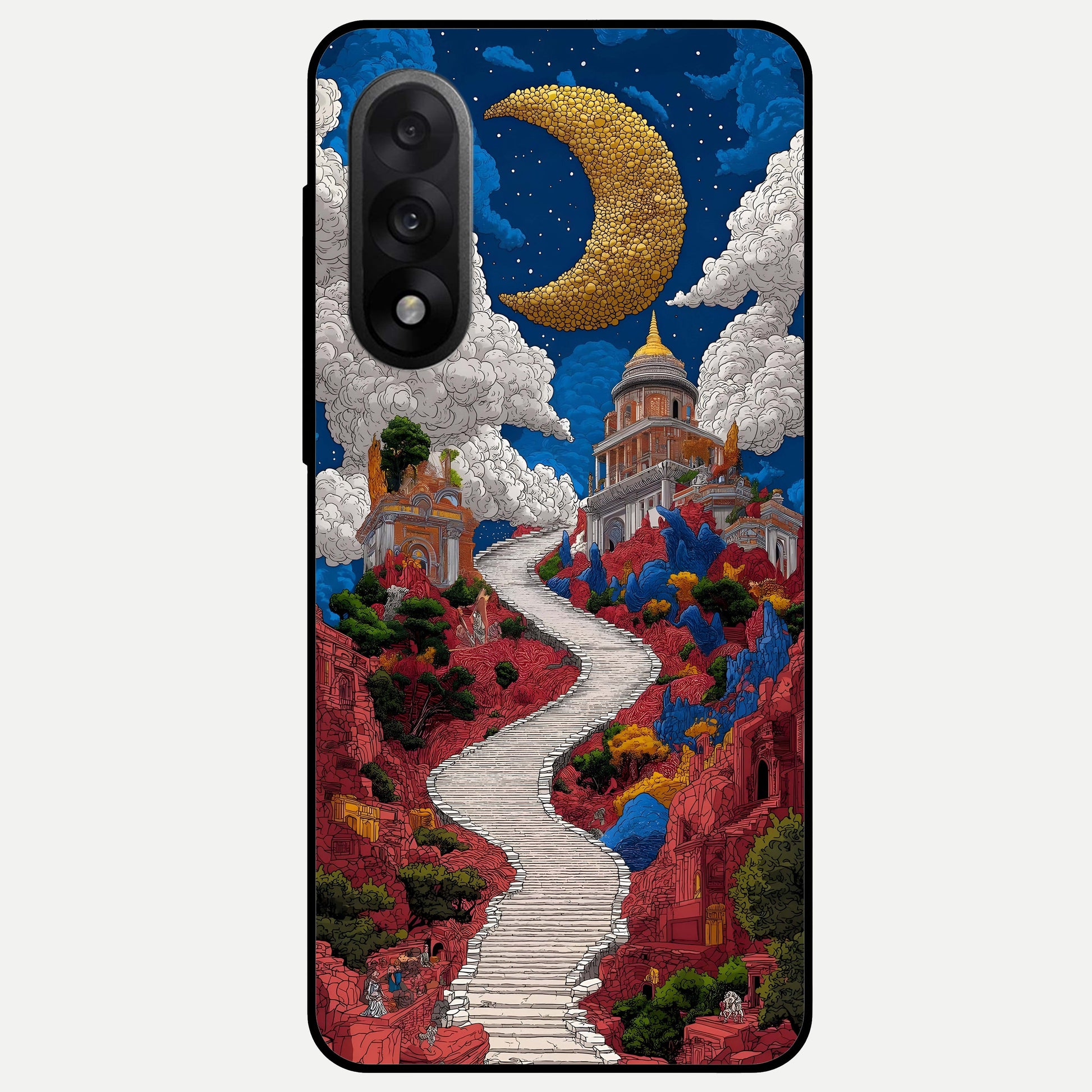 Heavenly Moon Path Glass Case For Oneplus Nord 5 back cover – full design glossy printed glass finish