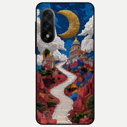  Heavenly Moon Path Glass Case For Oneplus Nord 5 back cover – full design glossy printed glass finish