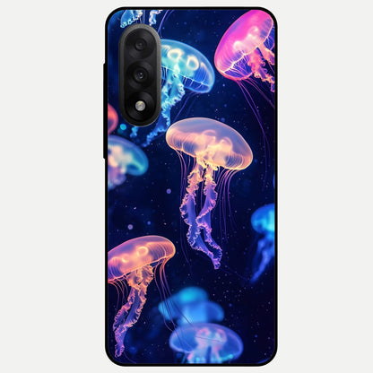  Jellyfish Pattern Glass Case For Oneplus Nord 5 back cover – full design glossy printed glass finish