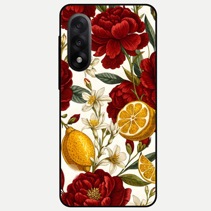  Lemon Rose Charm Glass Case For Oneplus Nord 5 back cover – full design glossy printed glass finish