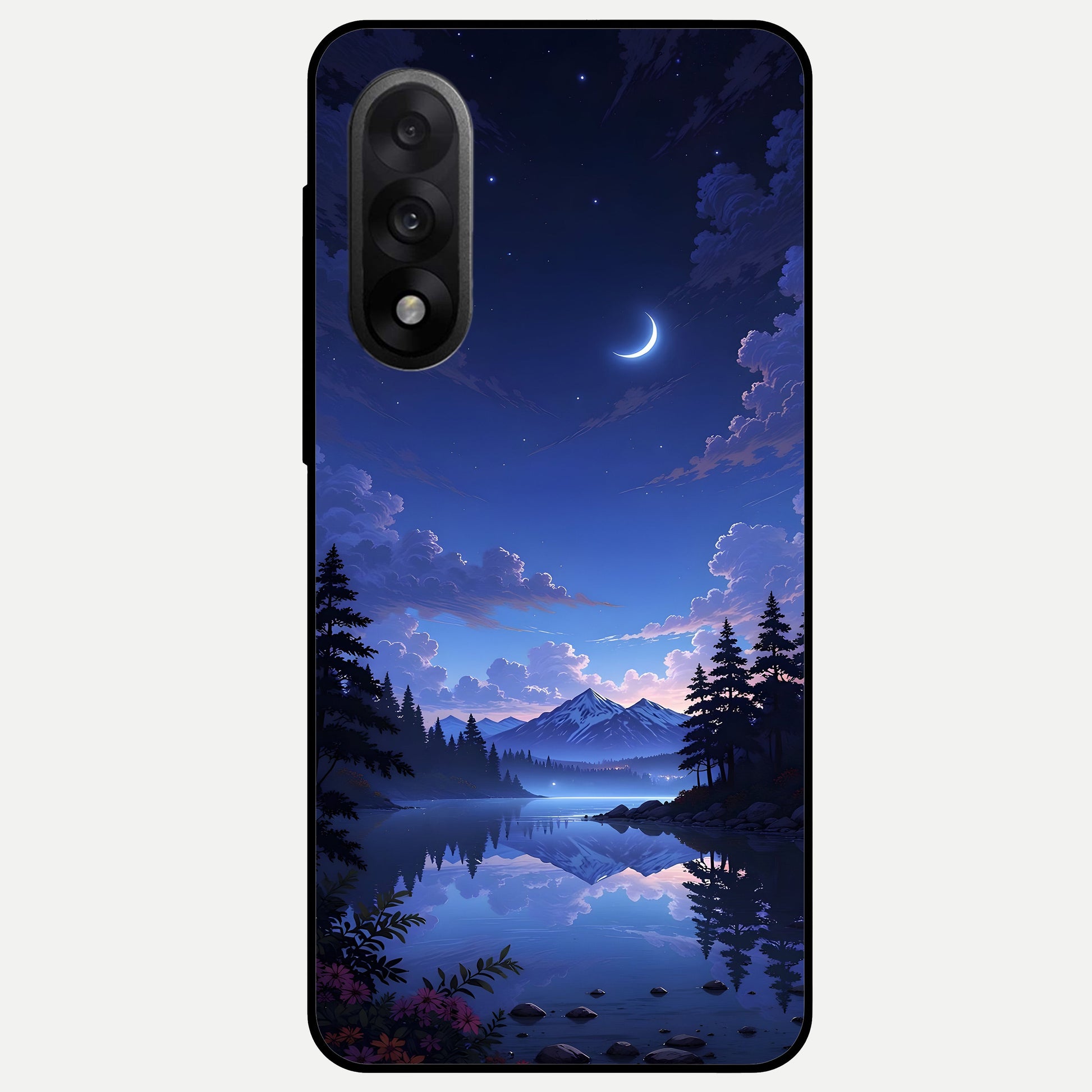  Midnight Lake Peace Glass Case For Oneplus Nord 5 back cover – full design glossy printed glass finish
