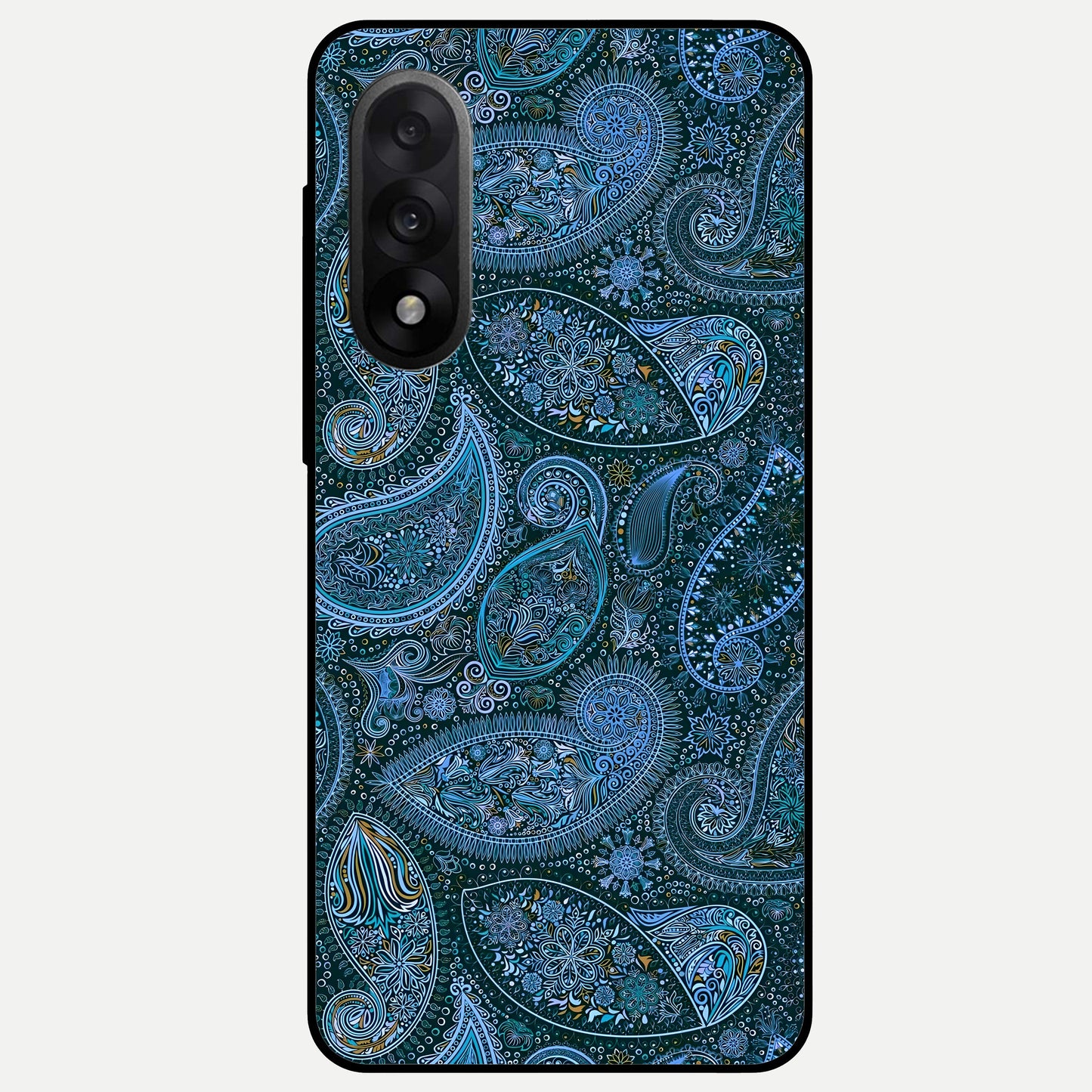  Midnight Paisley Glow Glass Case For Oneplus Nord 5 back cover – full design glossy printed glass finish