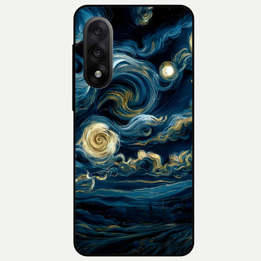  Midnight Sky Whirl Glass Case For Oneplus Nord 5 back cover – full design glossy printed glass finish