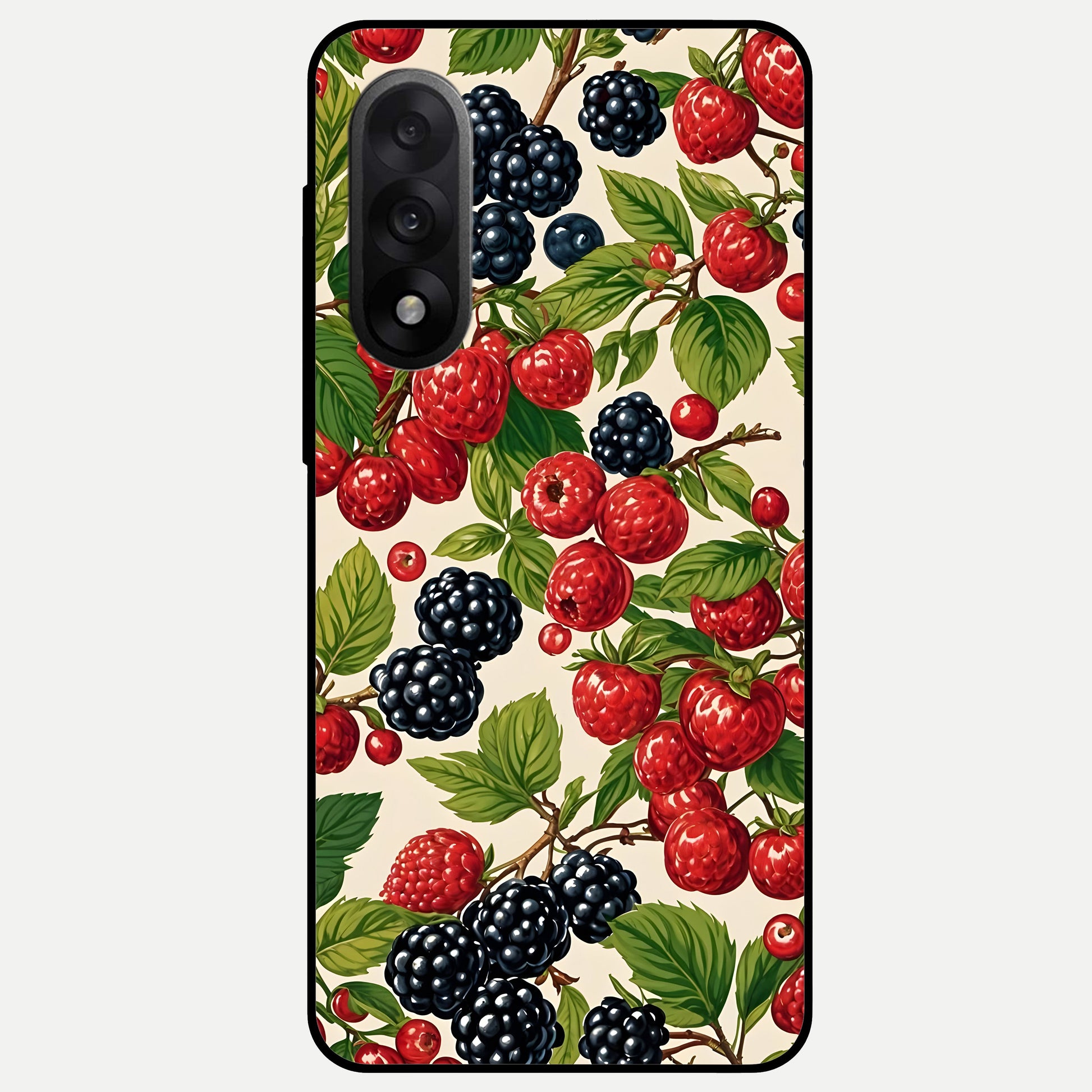  Mixed Berry Collage Glass Case For Oneplus Nord 5 back cover – full design glossy printed glass finish