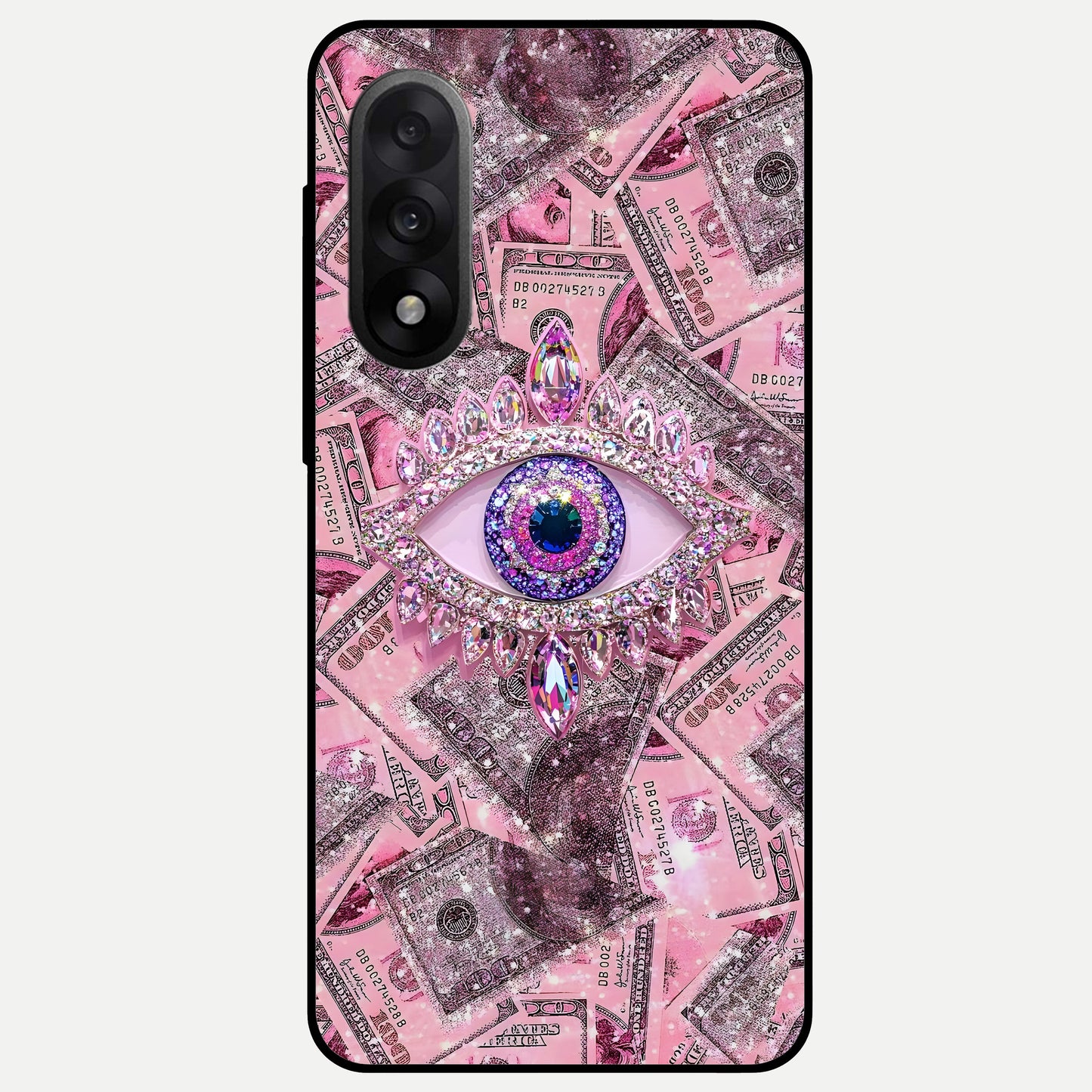  Money Eye Luxe Glass Case For Oneplus Nord 5 back cover – full design glossy printed glass finish