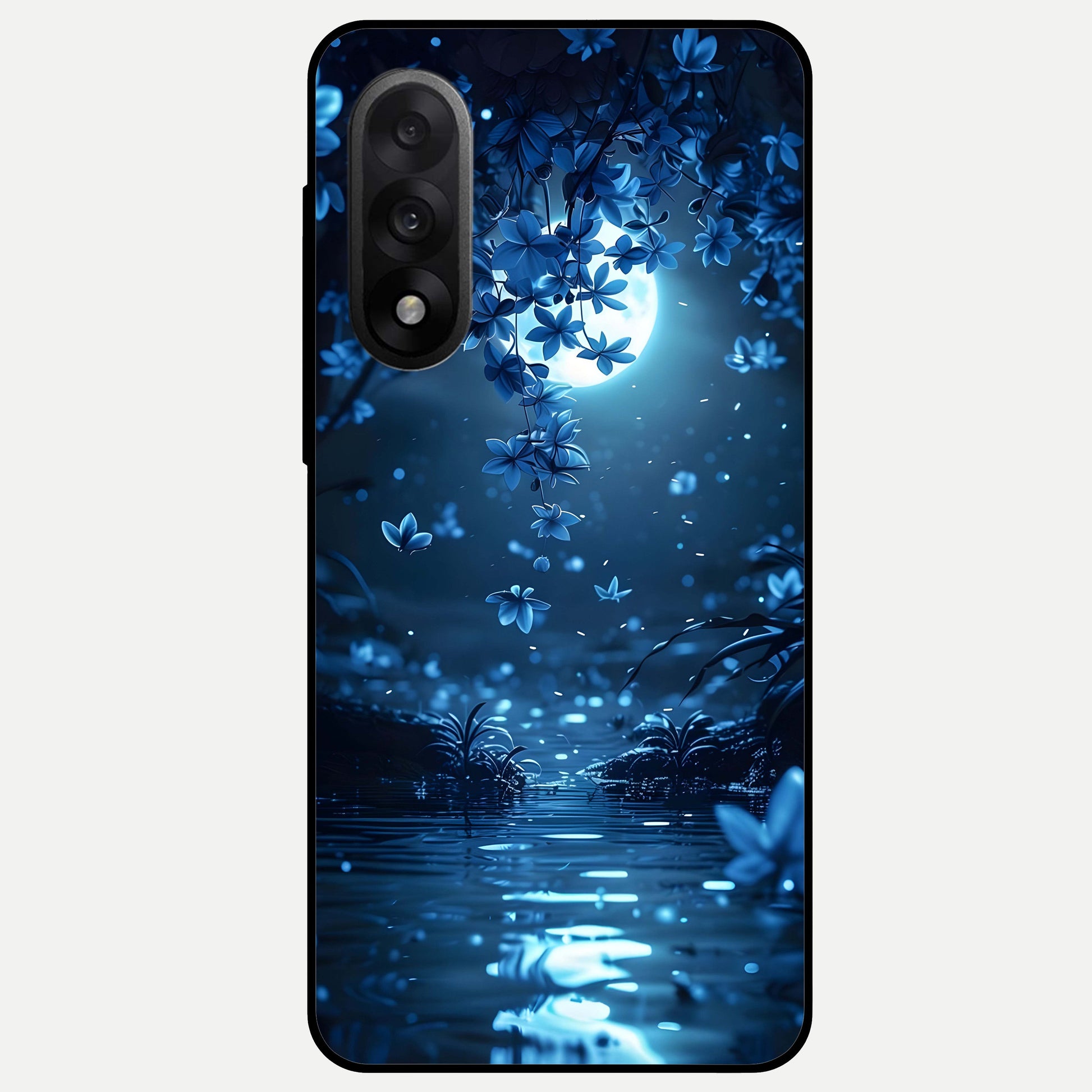  Moonlight Petal Dream Glass Case For Oneplus Nord 5 back cover – full design glossy printed glass finish
