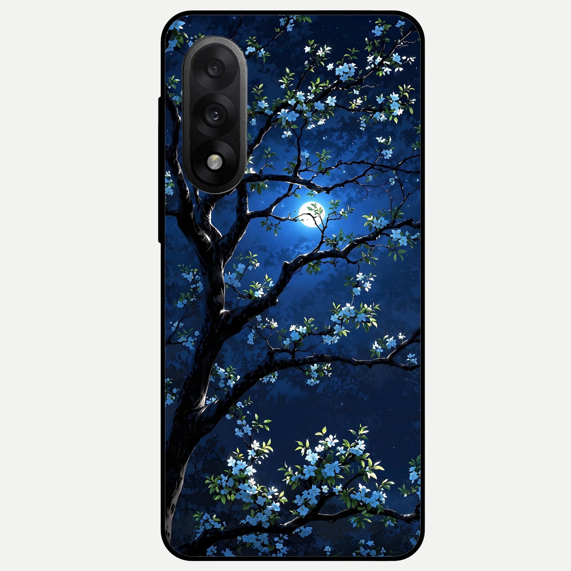  Mystic Floral Night Glass Case For Oneplus Nord 5 back cover – full design glossy printed glass finish