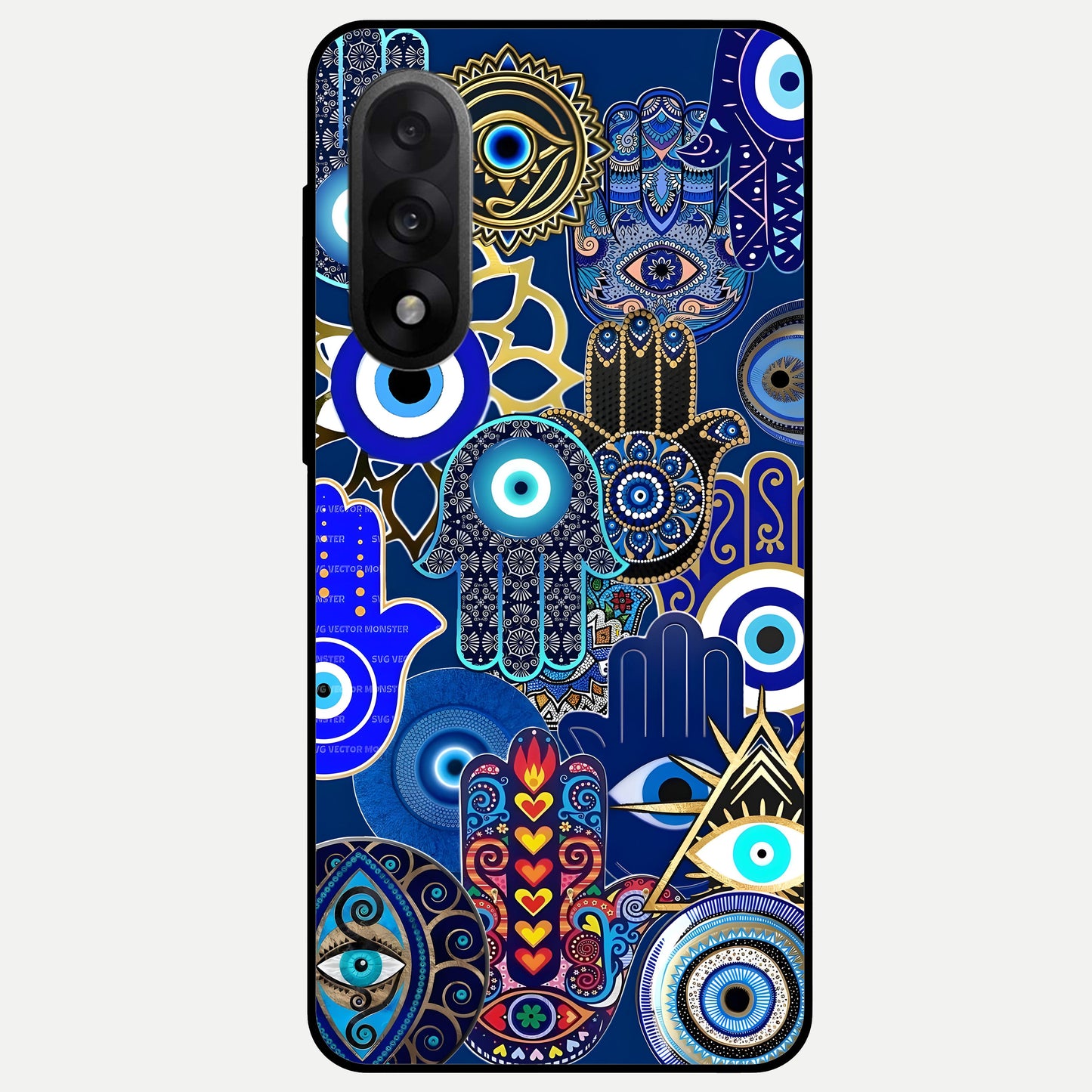  Mystic Palm Guard Glass Case For Oneplus Nord 5 back cover – full design glossy printed glass finish