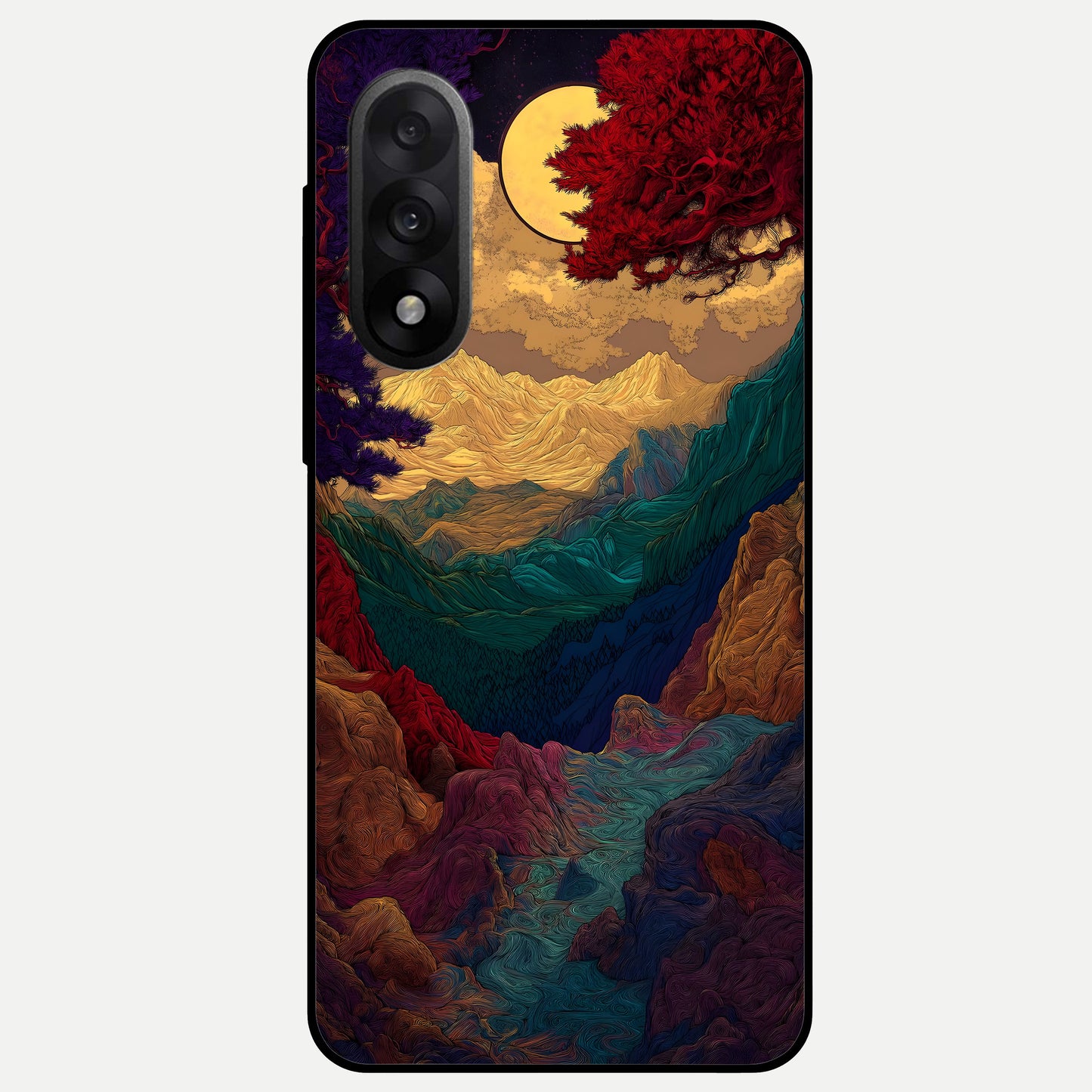  Mystic Valley Light Glass Case For Oneplus Nord 5 back cover – full design glossy printed glass finish