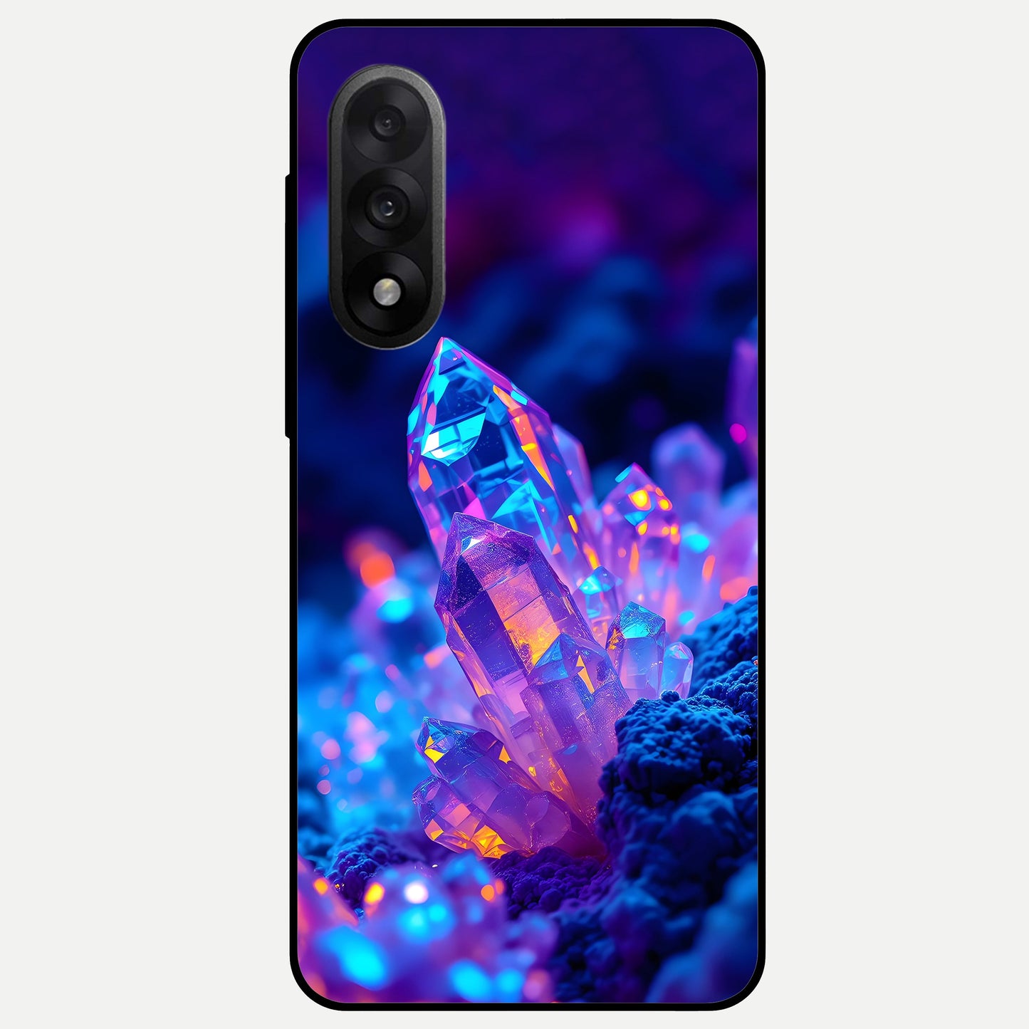  Neon Aura Shards Glass Case For Oneplus Nord 5 back cover – full design glossy printed glass finish