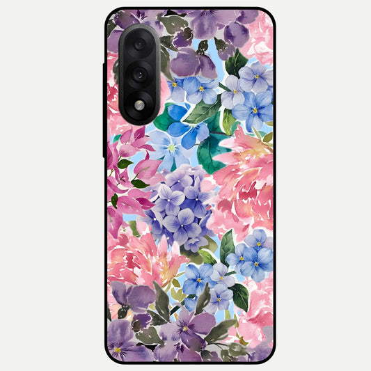  Pastel Floral Mix Glass Case For Oneplus Nord 5 back cover – full design glossy printed glass finish